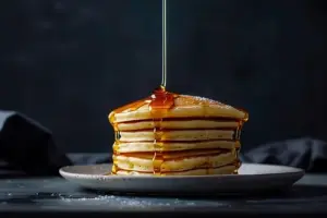 Stack of Pancakes are soft to eat after oral surgery