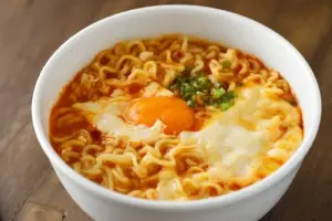 Soft Ramen noodle soup